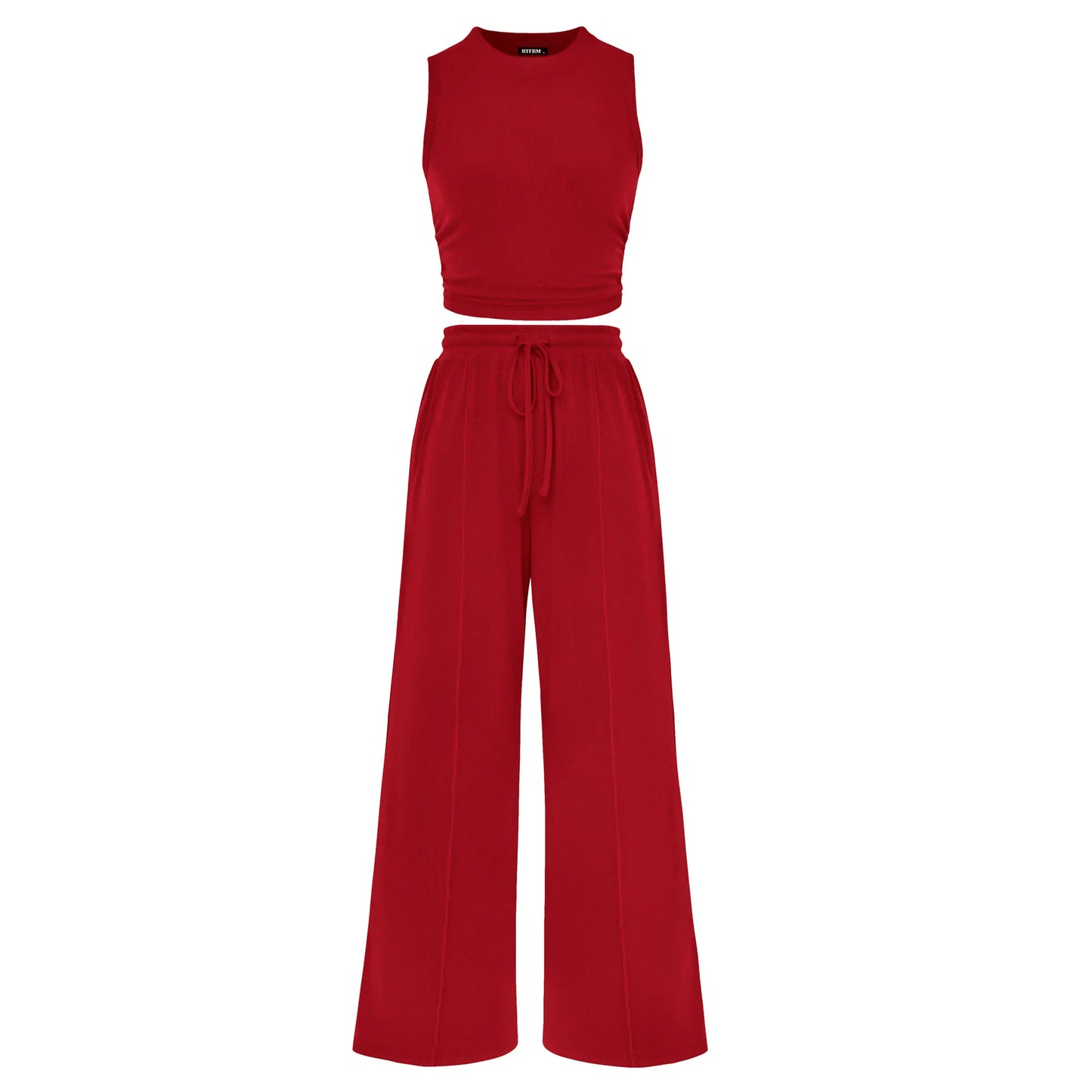 Ribbed Knit Sleeveless Lounge Set