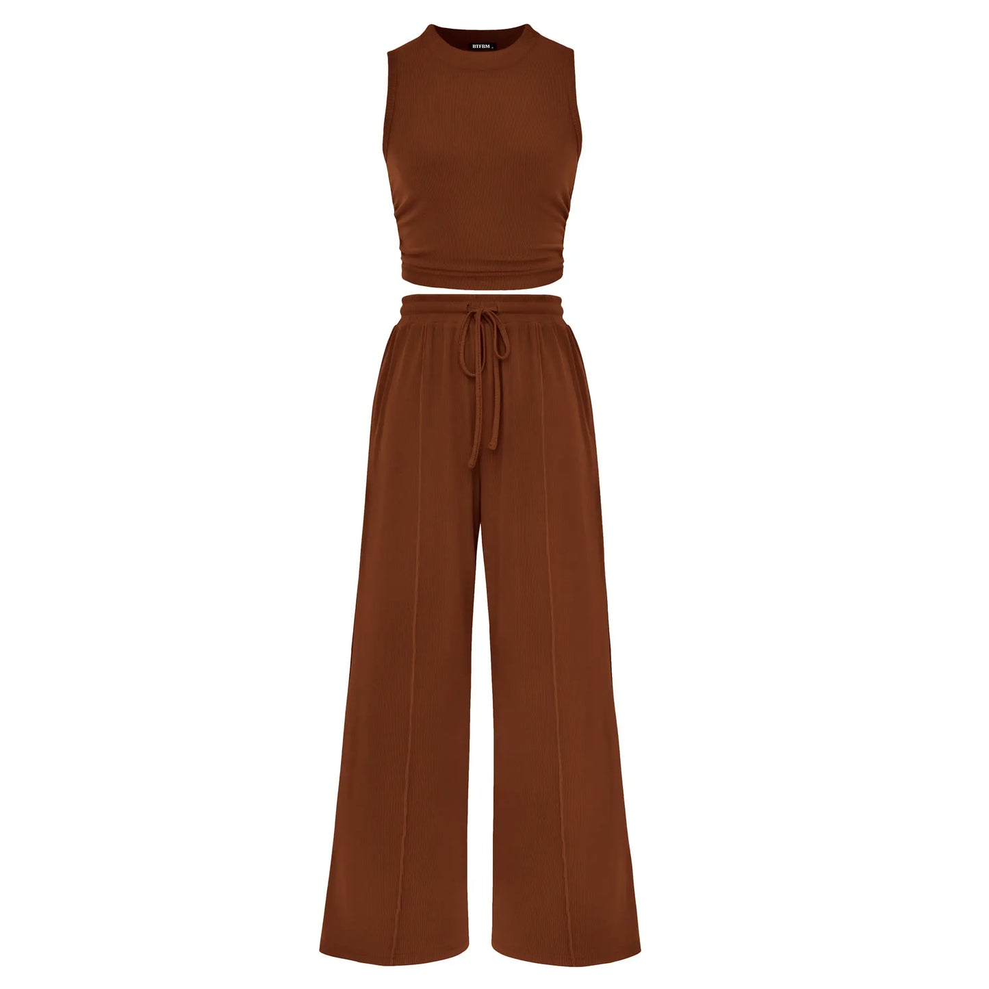 Ribbed Knit Sleeveless Lounge Set